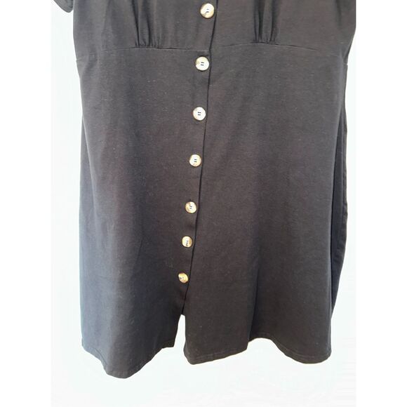 ASOS Designs Women’s Black Collared Button Down Dress Size 12 EUC - Picture 2 of 11